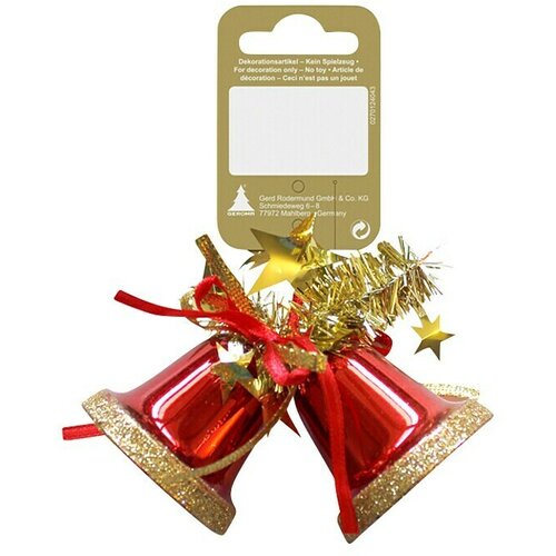  ukrasi za božićno drvce zvončić (crvene boje, plastika) Cijene