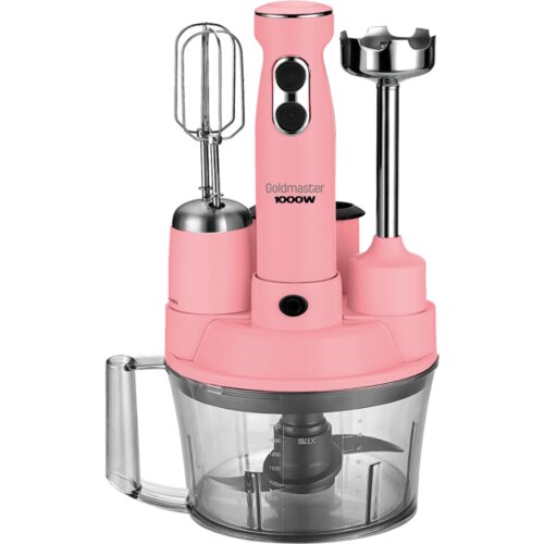 Goldmaster &Scaron;tapni mikser sa posudom, 5u1, 1000 W, Multipraktik &ndash; GM-7239P Elena Max Pink Cijene
