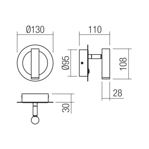  Redo 01-3089 - LED zidno spot svetlo CLOSER LED/6W/230V belo Slike