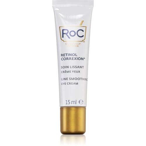 Roc retinol correxion line smoothing krema za okoli oči proti zabuhlosti, podočnjakom in gubam 15 ml za ženske Slike