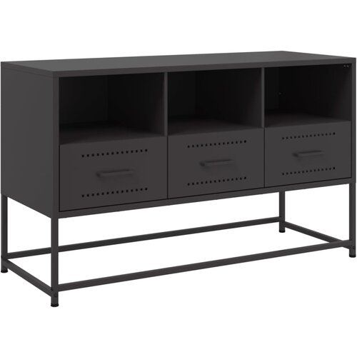 Maison Chic TV omarica - TV enota - Televizijska omarica črna 100,5x39x60,5 cm jeklo, (21701168) Cene