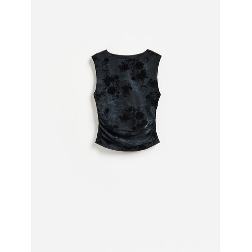 Reserved Bluza s uzorkom od velura - crno Cijene