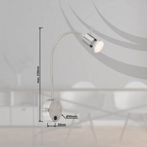 Globo zidna lampa milly, 1xGU10, 35 w, siva Slike