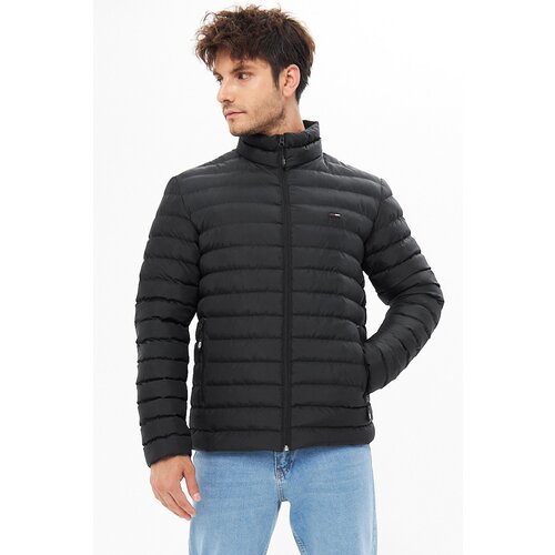 River Club Men's Black Waterproof Inflatable Gel Fiber Filled Coat Slike