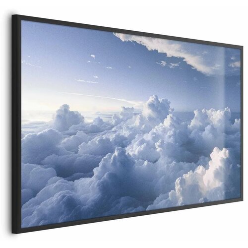  Plakat Aerial Landscapes: Sunbeams Illuminating Puffy Cloud Formations 30x21 Crni okvir Cijene