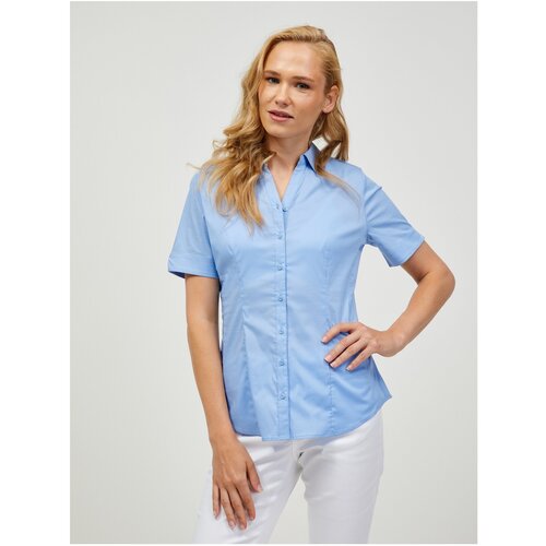 Orsay Light Blue Short Sleeve Shirt - Women Slike
