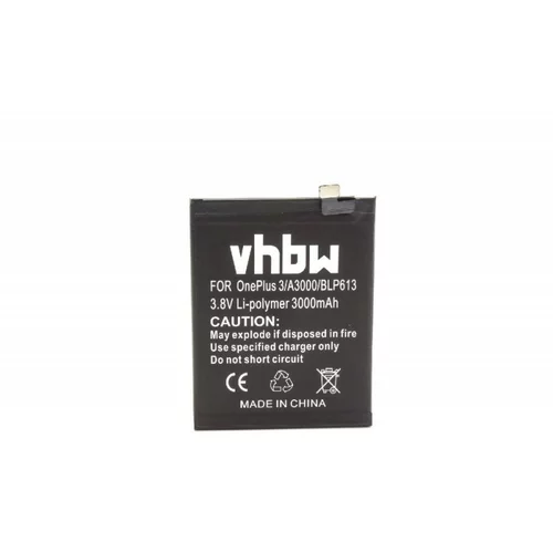 VHBW Baterija za OnePlus 3 / A3000, 3000 mAh