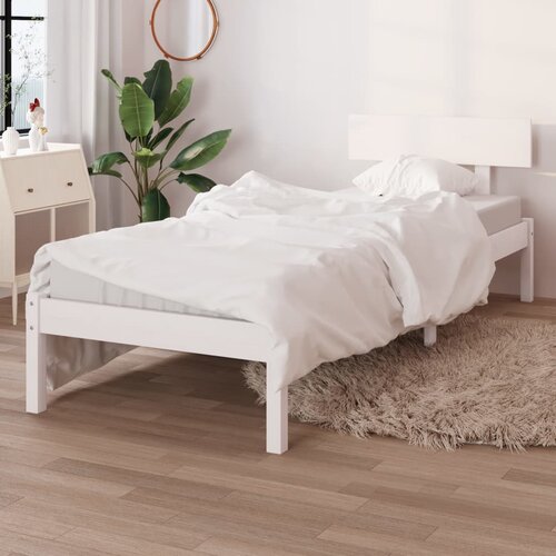 Furnova Posteljni okvir bel iz trdne borovine 90x200 cm, (21939783) Slike