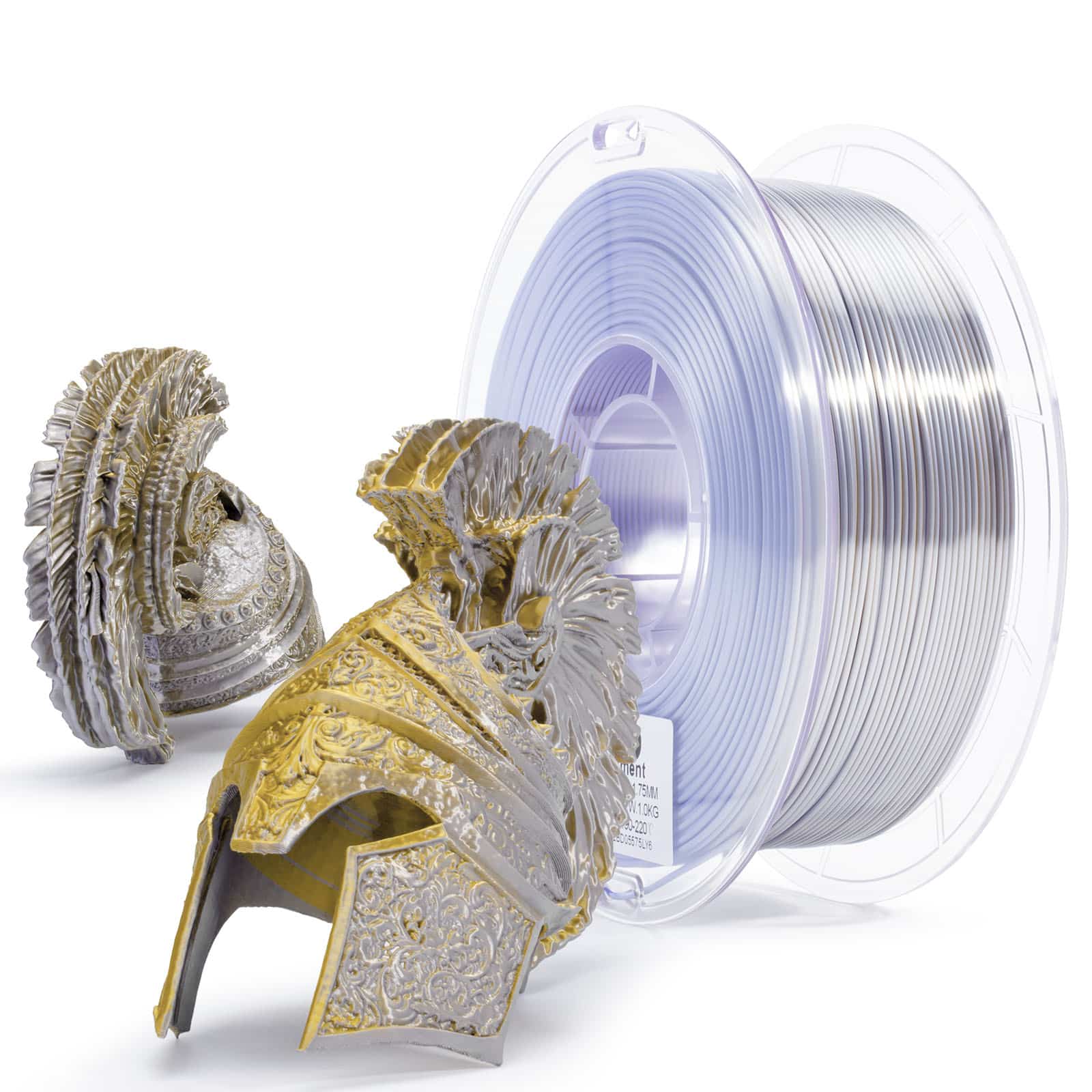 Ziro tri-color silk pla filament 1.75 mm - gold&silver Cene