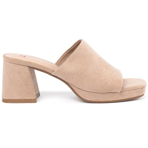 SEASTAR Beige women&amp;#039;s high-heeled flip-flops Slike