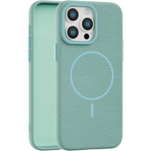  leather grip magsafe maska za iphone 13 pro max - tirkizna Cene