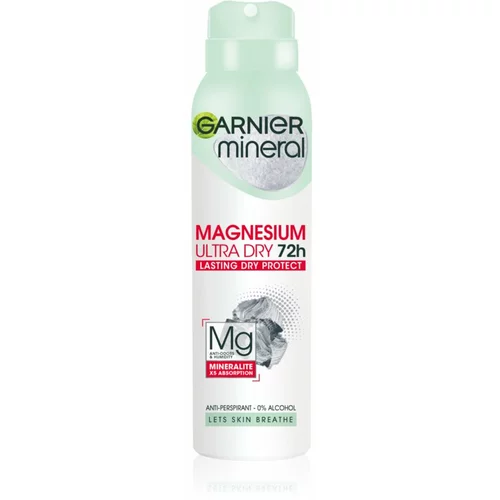 Garnier Mineral Magnesium Ultra Dry 72h antiperspirant u spreju 150 ml za žene