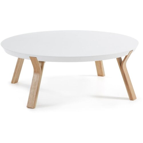 Kave Home Bela kavna mizica Kave Home Solid, &amp;Oslash; 90 cm Slike