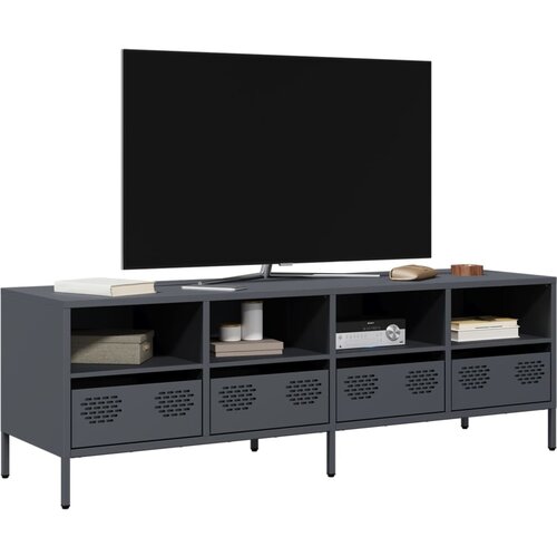 vidaXL TV omarica antracitna 135x39x43,5 cm hladno valjano jeklo Cene
