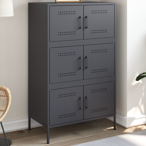 Furnova Visoka omara antracitna 68x39x113 cm jeklo, (21954915) Cene