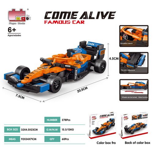 Formula F1 za slaganje 278 kom - narančasta Cene