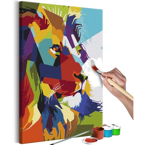  Slika za samostalno slikanje - Geometric Lion 40x60 Slike