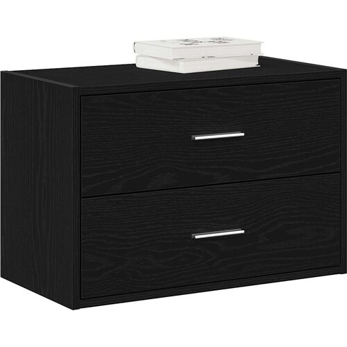  s 2 ladice crni hrast 60x31x40 cm konstruirano drvo Slike