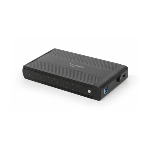 Gembird HDD External Enclosure, 3.5", SATAIII, USB3.0, Aluminium, Black Cene