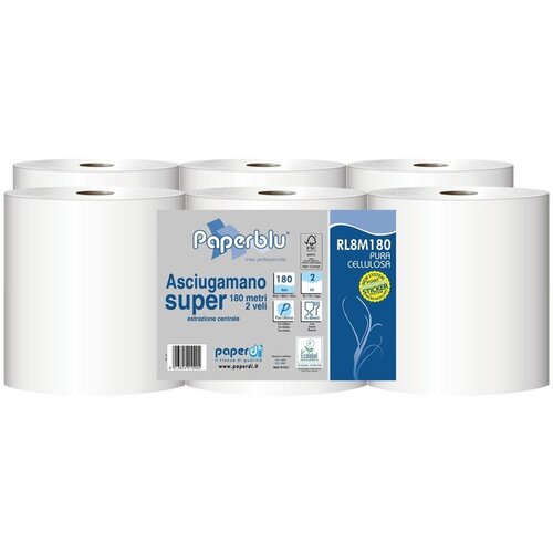 Paperblu papirni ubrus 180m 2sl (6 rolni) Cene