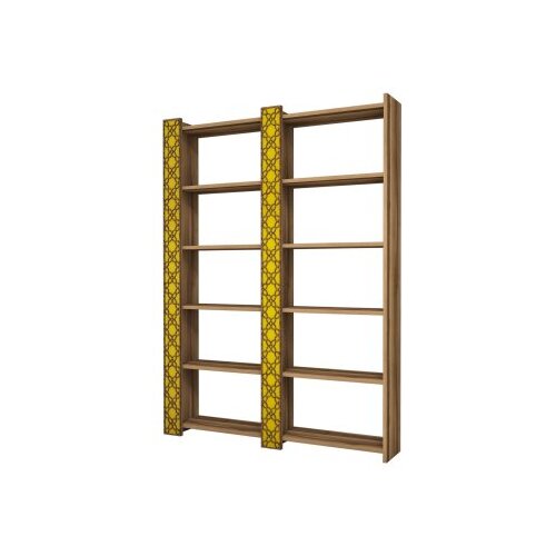 Hanah home city 2 - walnut, yellow walnutyellow bookshelf polica za knjige Cene