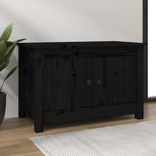 vidaXL ormarić za cipele crni 70 x 38 x 45,5 cm od masivne borovine Cijene