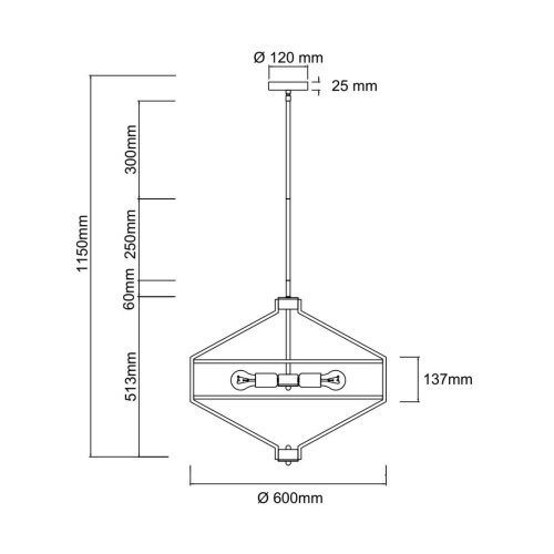 Open Design OR85839 - Luster na &amp;scaron;ipci ZUNDO, 4x E27/15W/230V, mesing/bela Slike