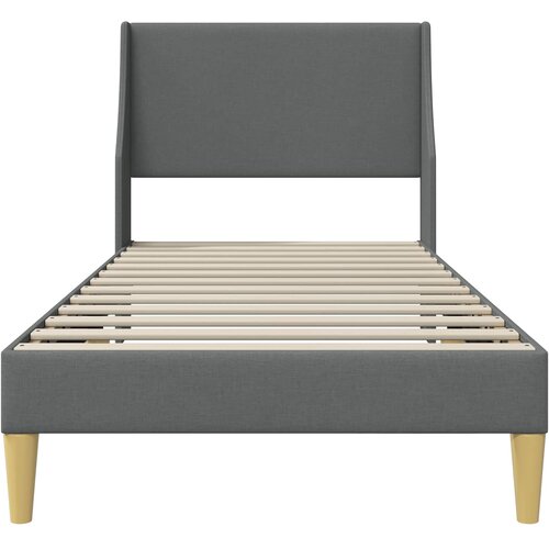  Krevetna konstrukcija Tamnosiva 90 x 190 cm Tkanina Slike