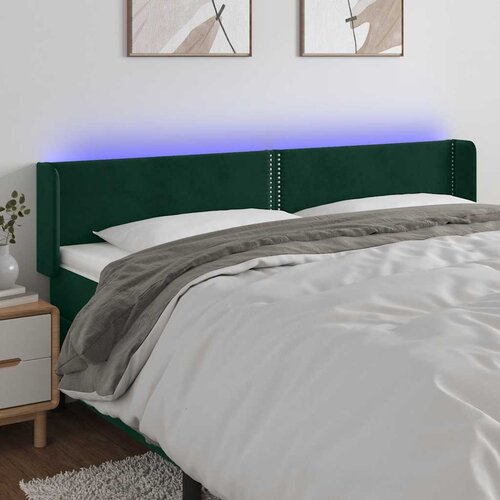  LED uzglavlje tamnozeleno 183x16x78/88 cm bar&scaron;unasto Cijene