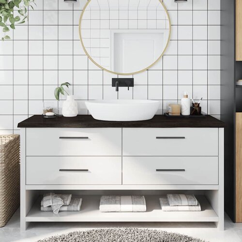  Kupaonska radna ploča tamnosmeđa 160x60x(2-4) cm tretirano drvo Cijene