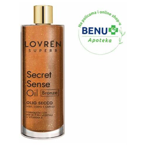 Lovren Superb Bronze Secret Sense Suvo ulje za lice, telo i kosu sa efektom bronzanog sjaja, 100 ml Cene