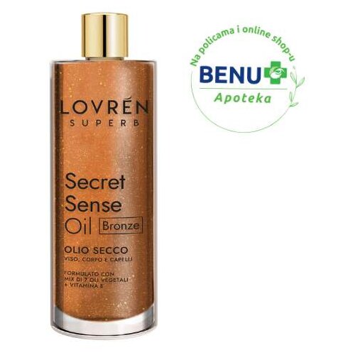Lovren Superb Bronze Secret Sense Suvo ulje za lice, telo i kosu sa efektom bronzanog sjaja, 100 ml Slike
