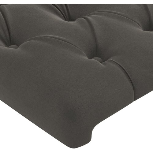  Uzglavlje s u&amp;scaron;ima tamnosivo 203x16x118/128 cm bar&amp;scaron;unasto Slike