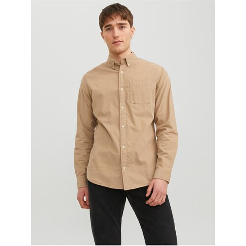 Jack & Jones Beige Mens Corduroy Shirt Classic - Men Slike