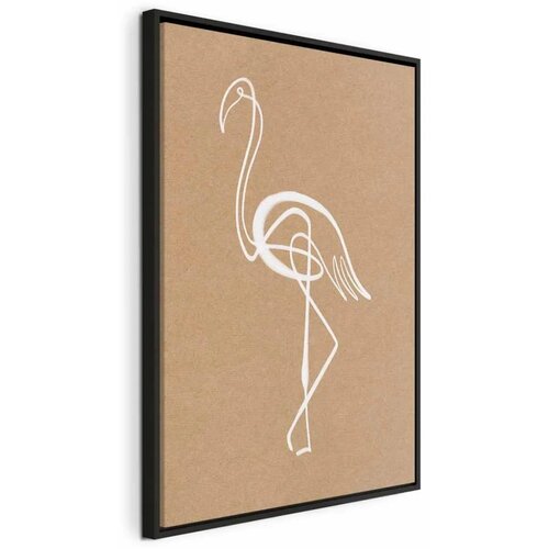  Slika - White Flamingo (1 Part) Vertical 60x90 U crnom drvenom okviru Cijene