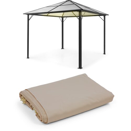 Blumfeldt Pantheon Solid Sky Ambient Solar, paviljon, 3 &amp;times; 3 m, solarna razsvetljava Slike