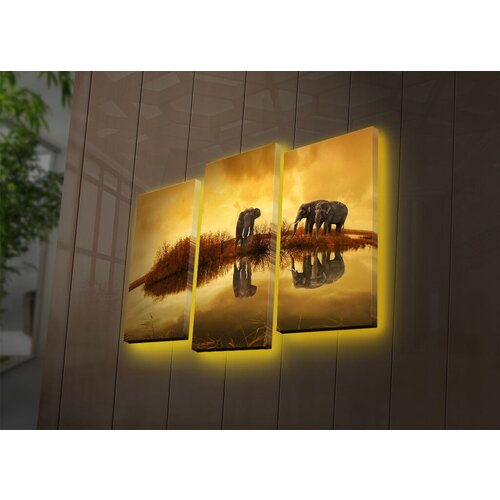 Wallity Set slika sa LED osvetljenjem 3PATDACT-23, 3 Dela Cene