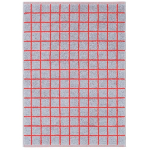 Jotex Rdeča/svetlo modra bombažna brisača 50x70 cm Grid &amp;ndash; Slike