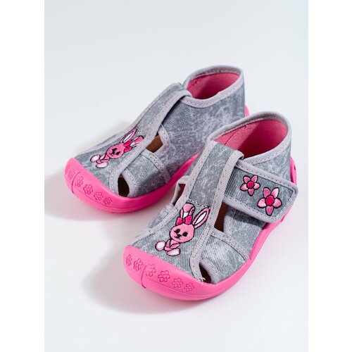 SHELOVET Gray-pink slippers for a girl Slike