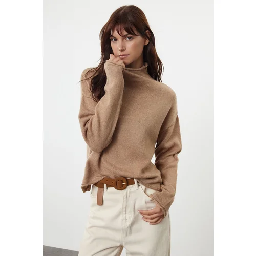 Trendyol Mink More Sustainable High Collar Knitwear Sweater