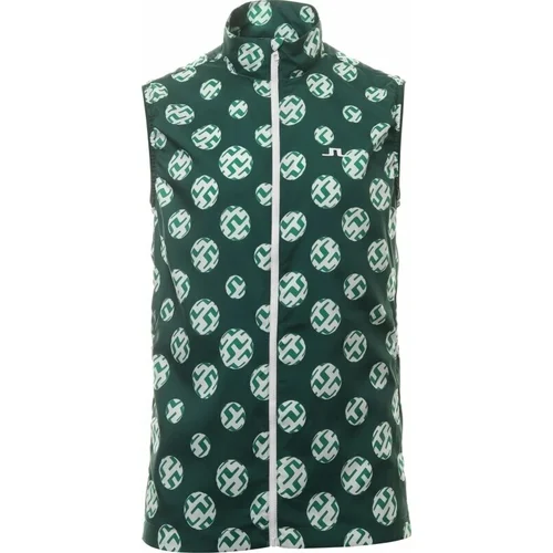 J.Lindeberg Ash Light Packable Golf Vest Print Rain Forest Sphere Dot M