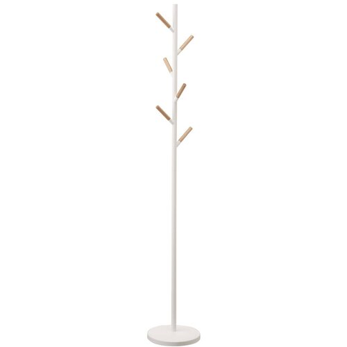 YAMAZAKI bijela podna vješalica s detaljima od bukovine Plain Pole Hanger Cijene