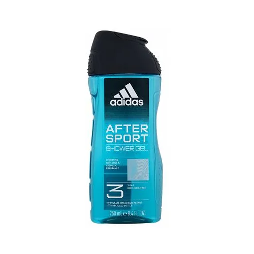 Adidas After Sport Shower Gel 3-In-1 gel za tuširanje 250 ml za muškarce