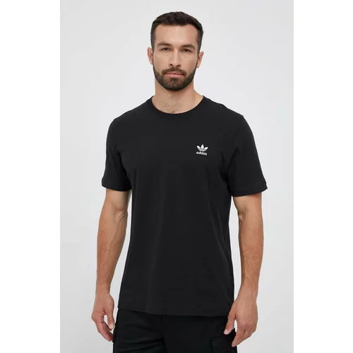 Adidas Pamučna majica boja: crna, s aplikacijom
