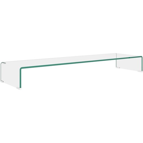 Maison Chic Stojalo za TV / ekran - TV stojalo - Stojalo za ekran stekleno prozorno 110x30x13 cm, (21701351) Cene
