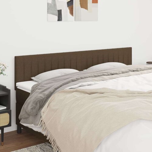  Posteljno vzglavje 2 kosa temno rjav 90x5x78/88 cm blago, (20936028) Slike