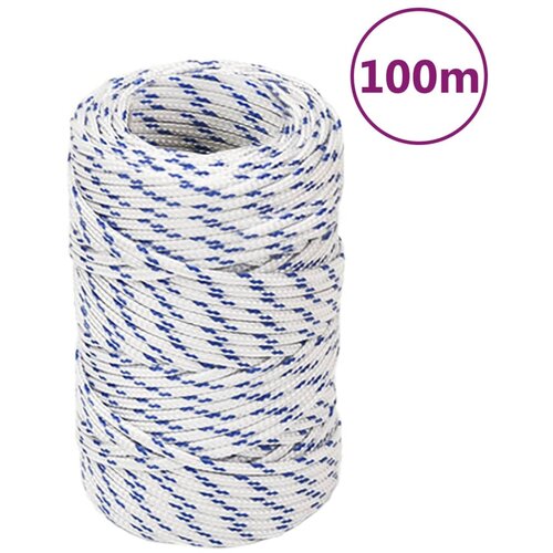 vidaXL Brodski konop bijeli 2 mm 100 m od polipropilena Cijene