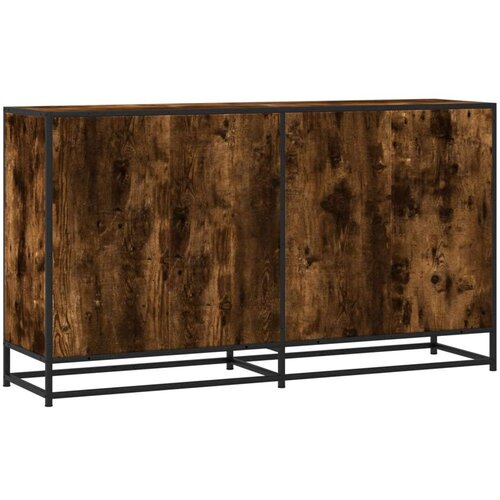 VidaXL Komoda dimljeni hrast 134x35x76 cm konstruirano drvo Slike