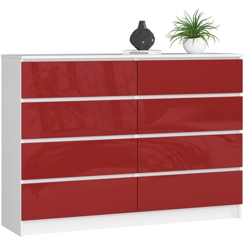AKORD KOMODA K140 8SZ CLP RDEČI GLOSS, (21703238) Slike