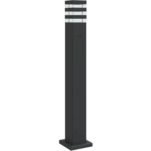 VidaXL Vanjska podna svjetiljka s utičnicom crna 80 cm aluminijska Slike